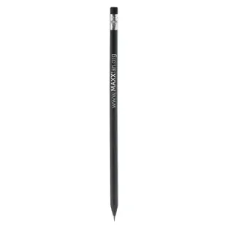 Pencil, black with eraser - LT91583 (gadzety reklamowe)